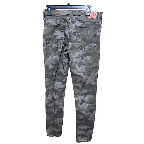 Levis 311 Shaping Skinny Jeans Womens Size 29 Green Camo Cotton Blend Streetwear - Picture 2 of 6